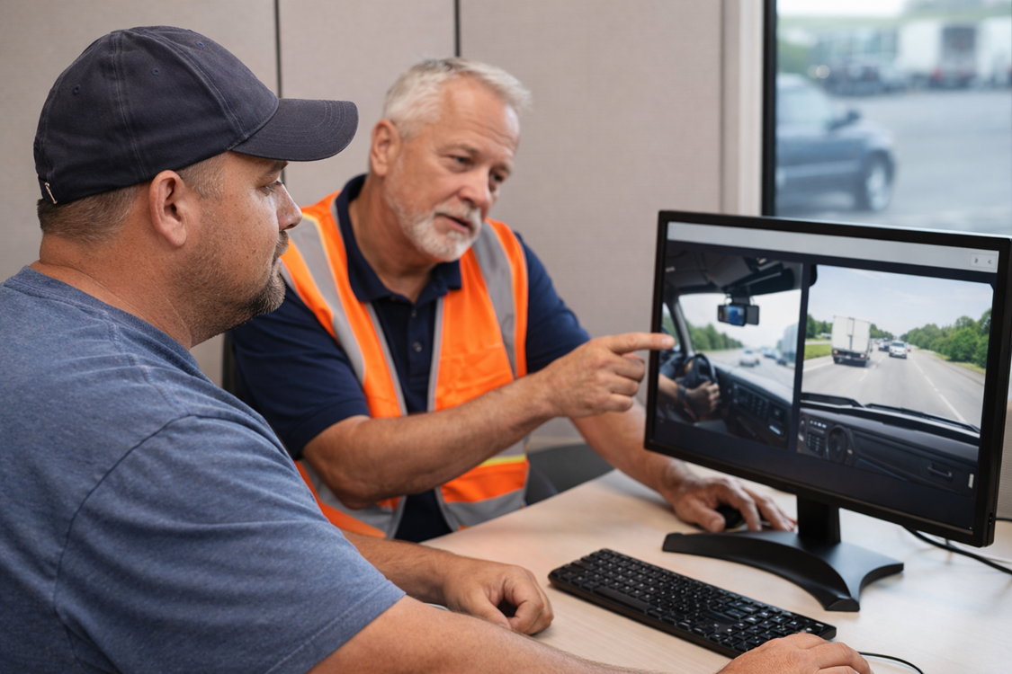Driver training on a mobile device